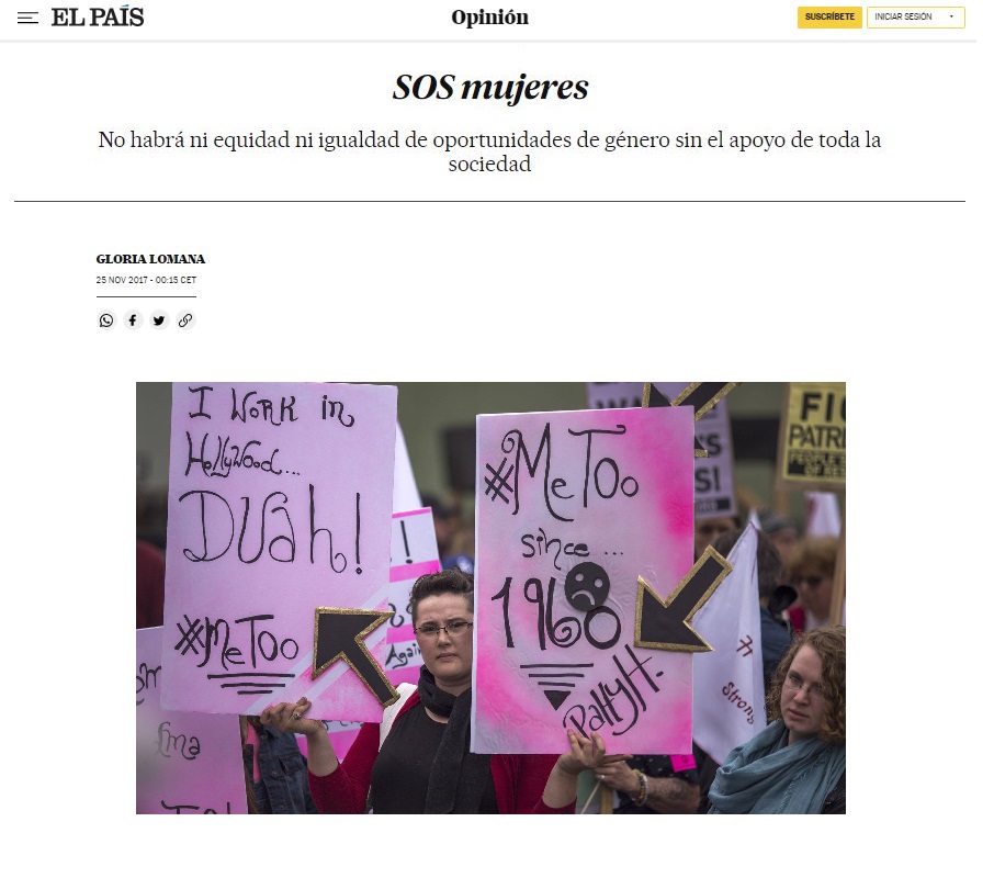 SOS mujeres - MeToo - Violaciones - Gloria Lomana - El País