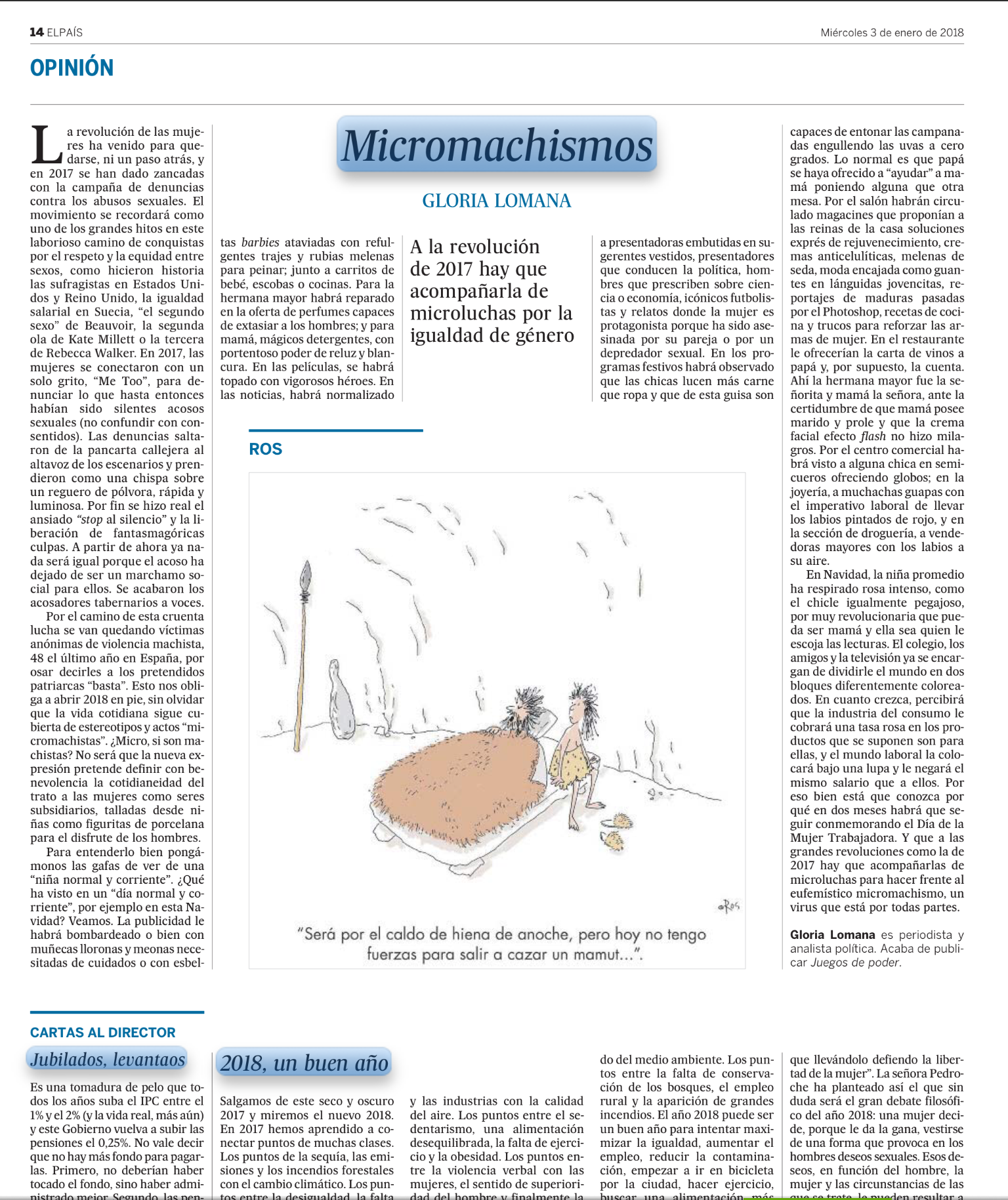 EL País Micromachismos Gloria Lomana