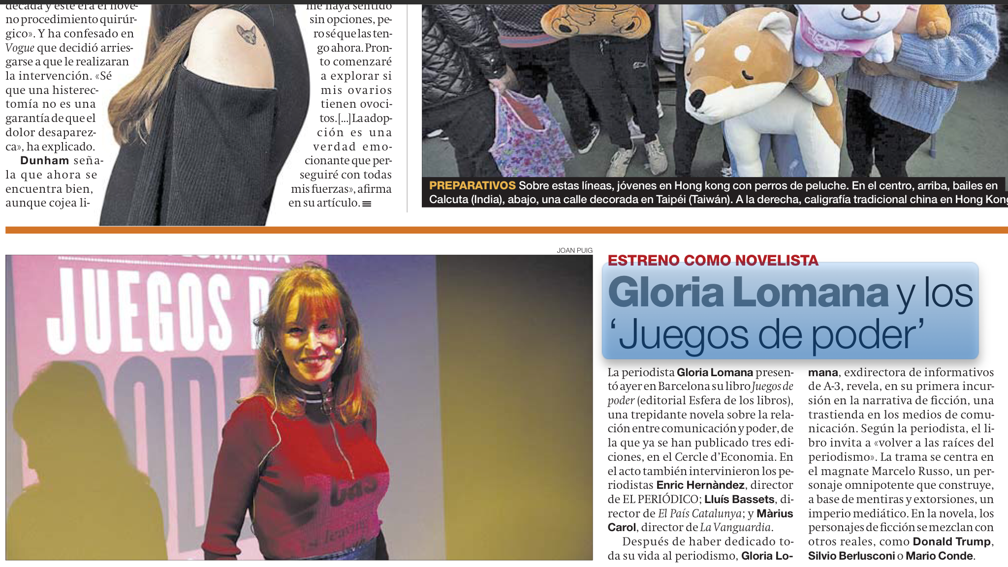 Presentación del libro Los juegos de poder Gloria Lomana